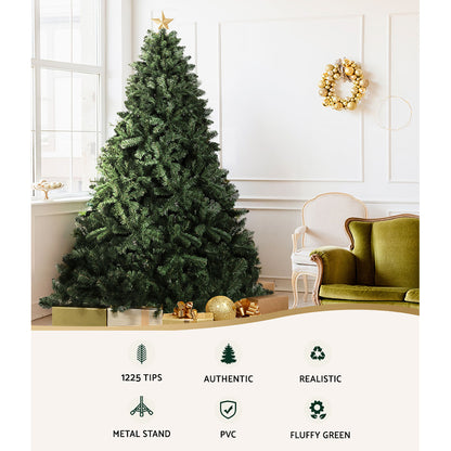 2.4M Green Christmas Tree - 1225 Tips