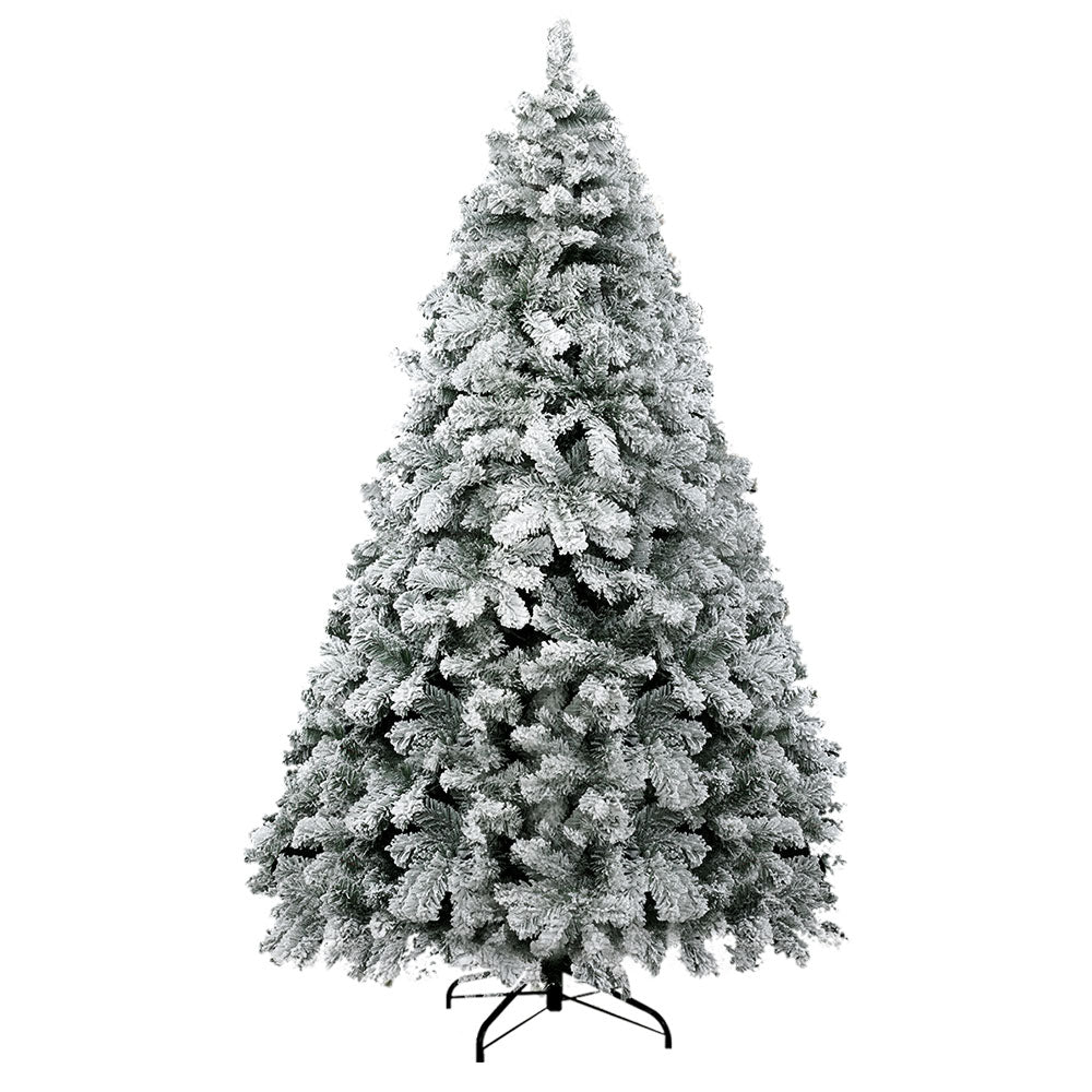 2.4M Snow Flocked Christmas Tree - 1165 Tips