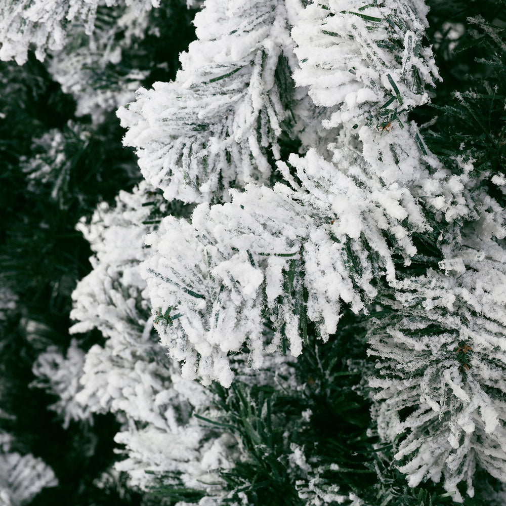 2.4M Snow Flocked Christmas Tree - 1165 Tips