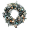60cm Christmas Snowy Wreath with LED Lights