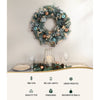 60cm Christmas Snowy Wreath with LED Lights
