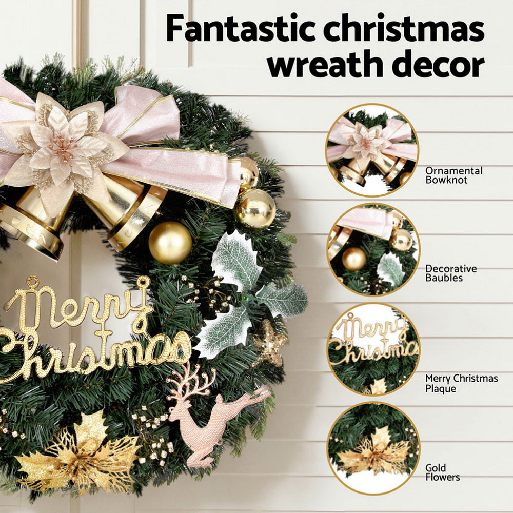 Christmas Wreath 60CM Flowers Baubles Decoration