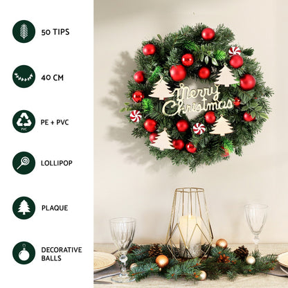 Christmas Wreath 40CM Baubles Ornaments Decor