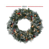 60cm Snowy Berries Christmas Wreath LED Lights