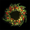 Christmas Wreath 60CM LED Garland Berries Pine Cones