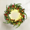Christmas Wreath 60CM LED Garland Berries Pine Cones
