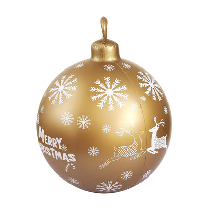 60CM Christmas Inflatable Ball Bauble Outdoor Decoration Gold