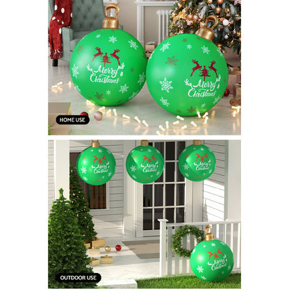60CM Christmas Inflatable Ball Bauble Outdoor Decoration Green