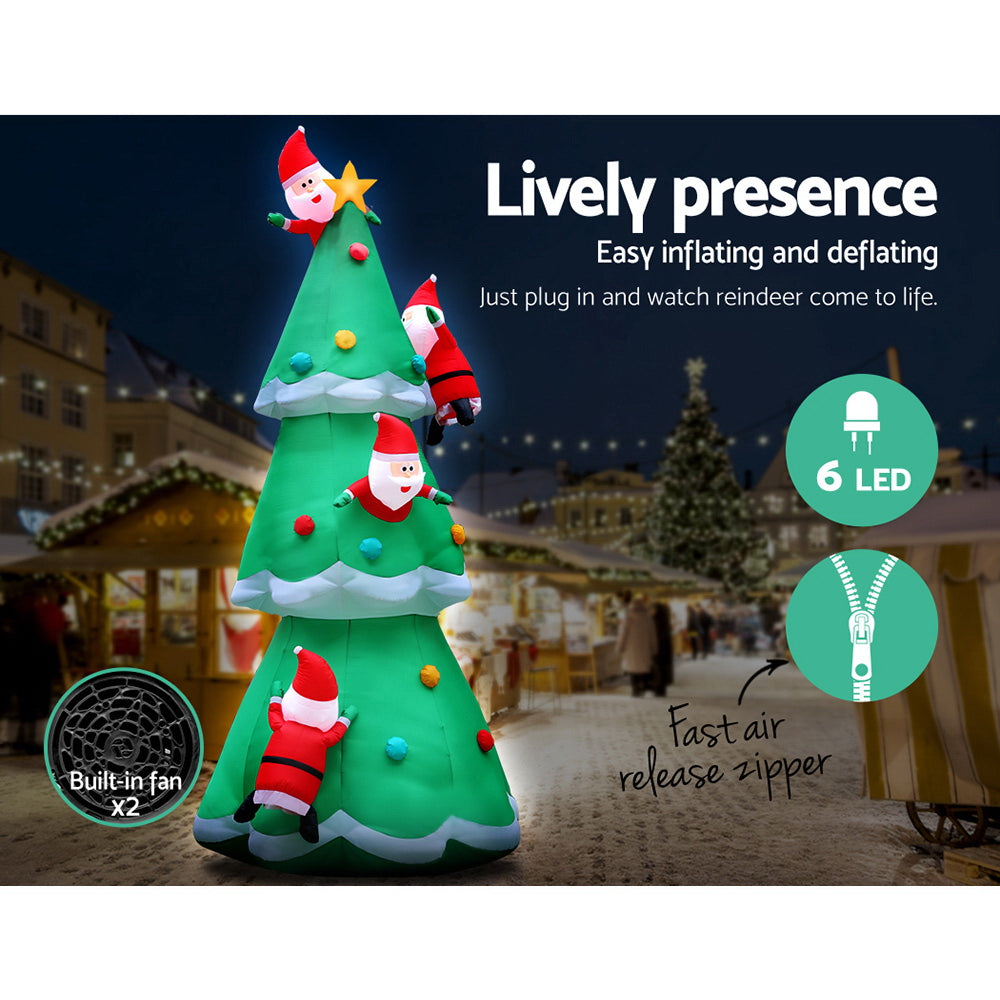 5M Christmas Inflatable Santa Tree Illuminated Decorations