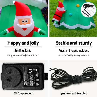 5M Christmas Inflatable Santa Tree Illuminated Decorations