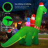 3.8M Christmas Inflatable Santa Dinosaur Illuminated Decorations