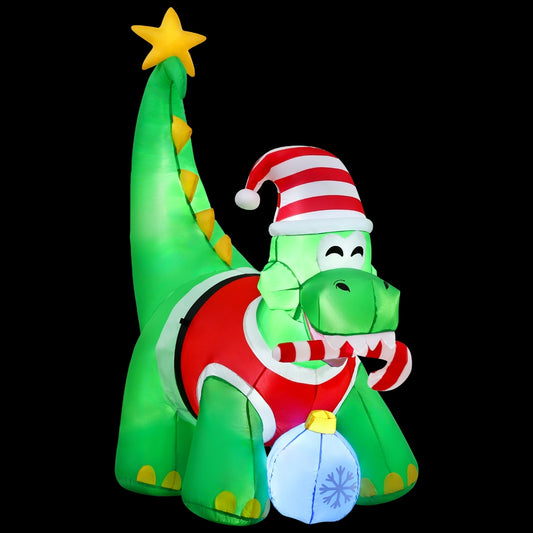 1.86M Christmas Inflatable Dinosaur Height LED Decorations Illuminated