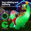 1.86M Christmas Inflatable Dinosaur Height LED Decorations Illuminated
