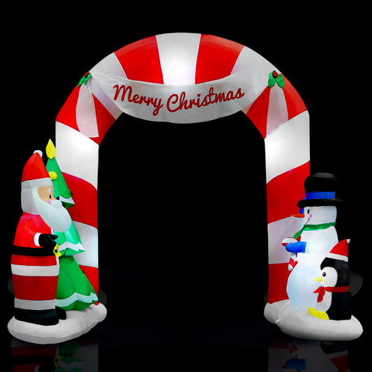 3M Christmas Inflatable Archwary Santa Illuminated Decorations