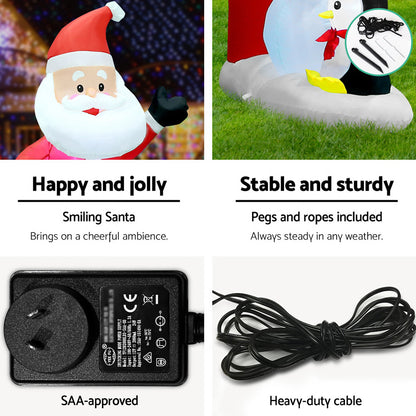 3M Christmas Inflatable Archwary Santa Illuminated Decorations