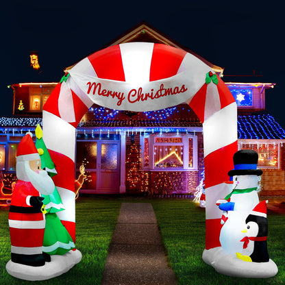 3M Christmas Inflatable Archwary Santa Illuminated Decorations