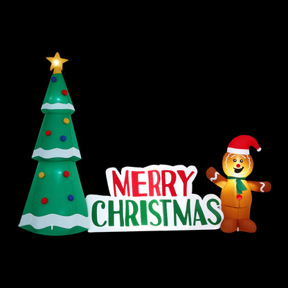 1.5M Christmas Inflatable Gingerbread Man LED Decorations Illuminated