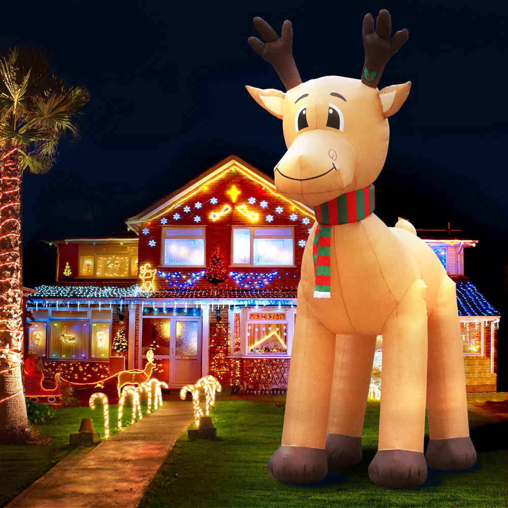 5M Christmas Inflatable Reindeer Illuminated Decorations