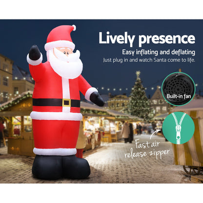 5M Christmas Inflatable Santa Illuminated Decorations
