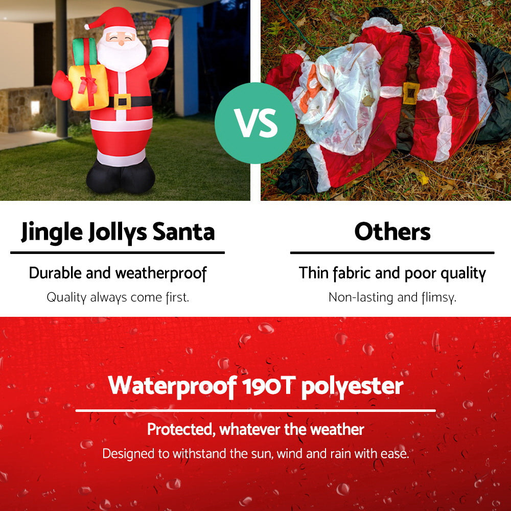 2.4M Christmas Inflatable Santa Illuminated Decorations