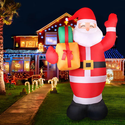 2.4M Christmas Inflatable Santa Illuminated Decorations