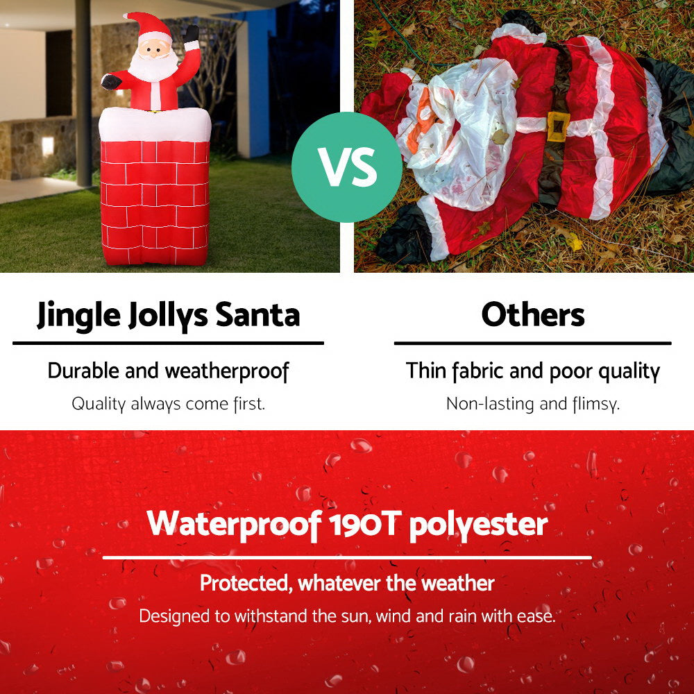 1.8M Christmas Inflatable Santa Pop Up Illuminated Decorations
