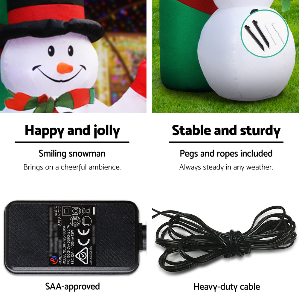 2.8M Christmas Inflatable Archwary Illuminated Decorations