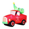1.6M Christmas Inflatable Santa Truck LED Decorations Illuminated