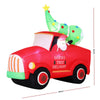 1.6M Christmas Inflatable Santa Truck LED Decorations Illuminated