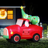 1.6M Christmas Inflatable Santa Truck LED Decorations Illuminated