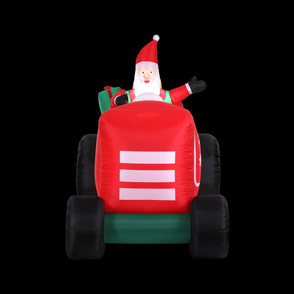 2.6M Christmas Inflatable Santa Truck LED Decorations Illuminated