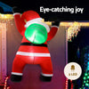 1.9M Christmas Inflatable Santa Climbing LED Illuminated Decoration