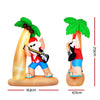 2.1M Christmas Inflatable Santa Guitar Led Illuminated Decorations