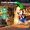 2.1M Christmas Inflatable Santa Guitar Led Illuminated Decorations