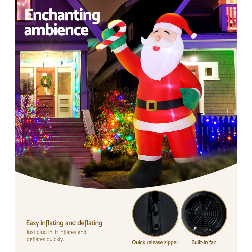 3M Christmas Inflatable Santa Illuminated Decorations