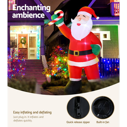 3M Christmas Inflatable Santa Illuminated Decorations