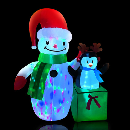1.8M Christmas Inflatable Snowman Illuminated Decorations