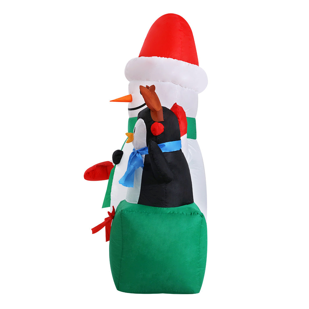 1.8M Christmas Inflatable Snowman Illuminated Decorations