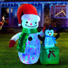 1.8M Christmas Inflatable Snowman Illuminated Decorations