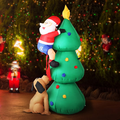 1.8M Christmas Inflatable Santa Tree Illuminated Decorations