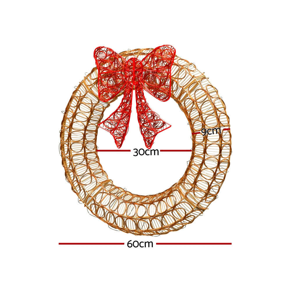 Christmas Solar Wreath 0.6M 160 LED Lights