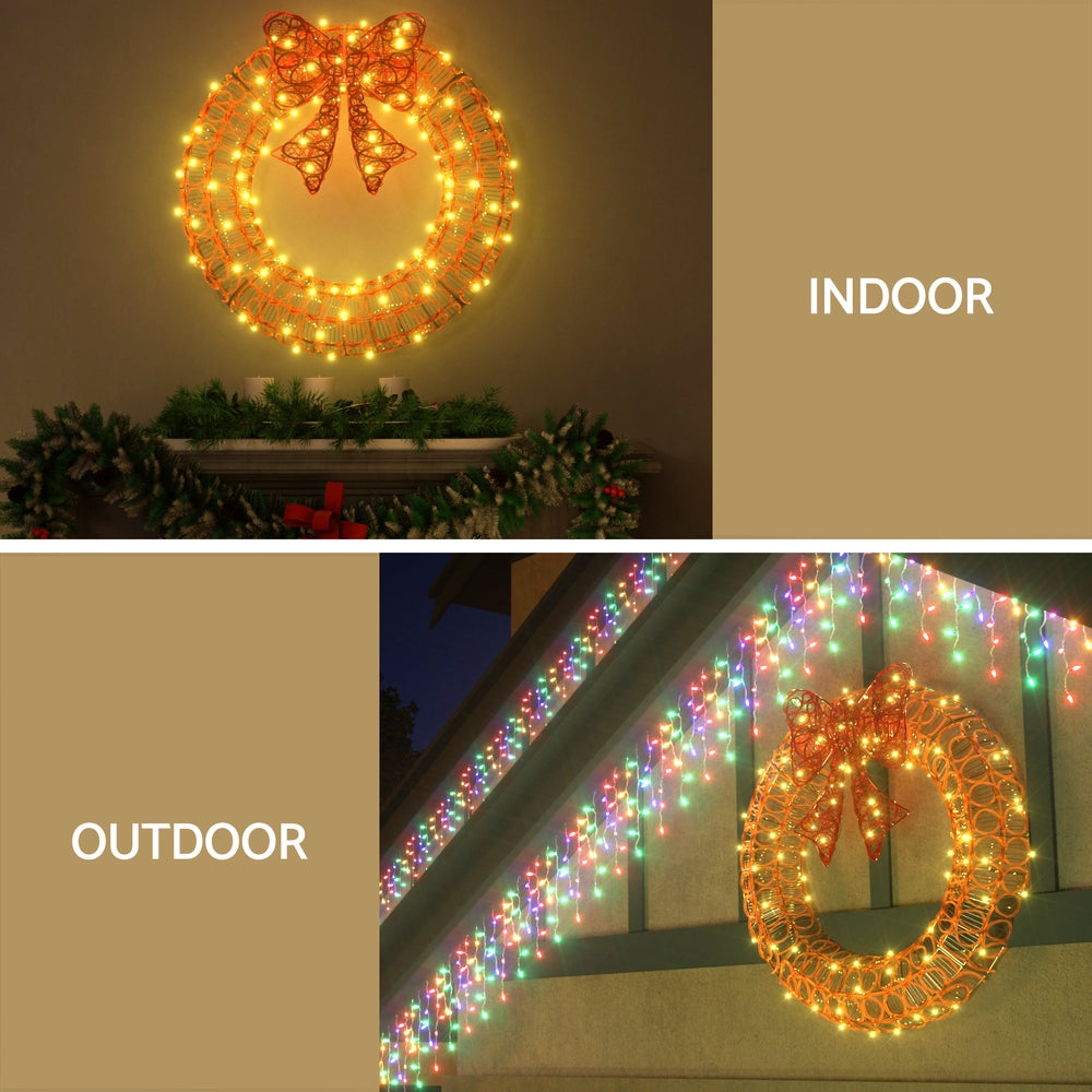 Christmas Solar Wreath 0.6M 160 LED Lights