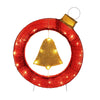 60cm Christmas Lights Motif 30 LED Bell Wreath