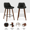 Arbor Luxe PU Leather Bar Stools – Set of 4 (Black) - OZ Home Deals