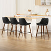 Arbor Luxe PU Leather Bar Stools – Set of 4 (Black) - OZ Home Deals