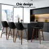 Arbor Luxe PU Leather Bar Stools – Set of 4 (Black) - OZ Home Deals