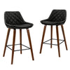 Arbor Luxe PU Leather Bar Stools – Set of 4 (Black) - OZ Home Deals
