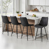 Artiss 4x Bar Stools Kitchen Dining Chair Counter Stool Diamond PU Leather Black - OZ Home Deals