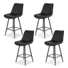 Artiss 4x Bar Stools Kitchen Dining Chair Counter Stool Diamond PU Leather Black - OZ Home Deals