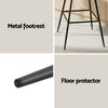 Artiss 4x Bar Stools Kitchen Dining Chair Counter Stool Diamond PU Leather Black - OZ Home Deals